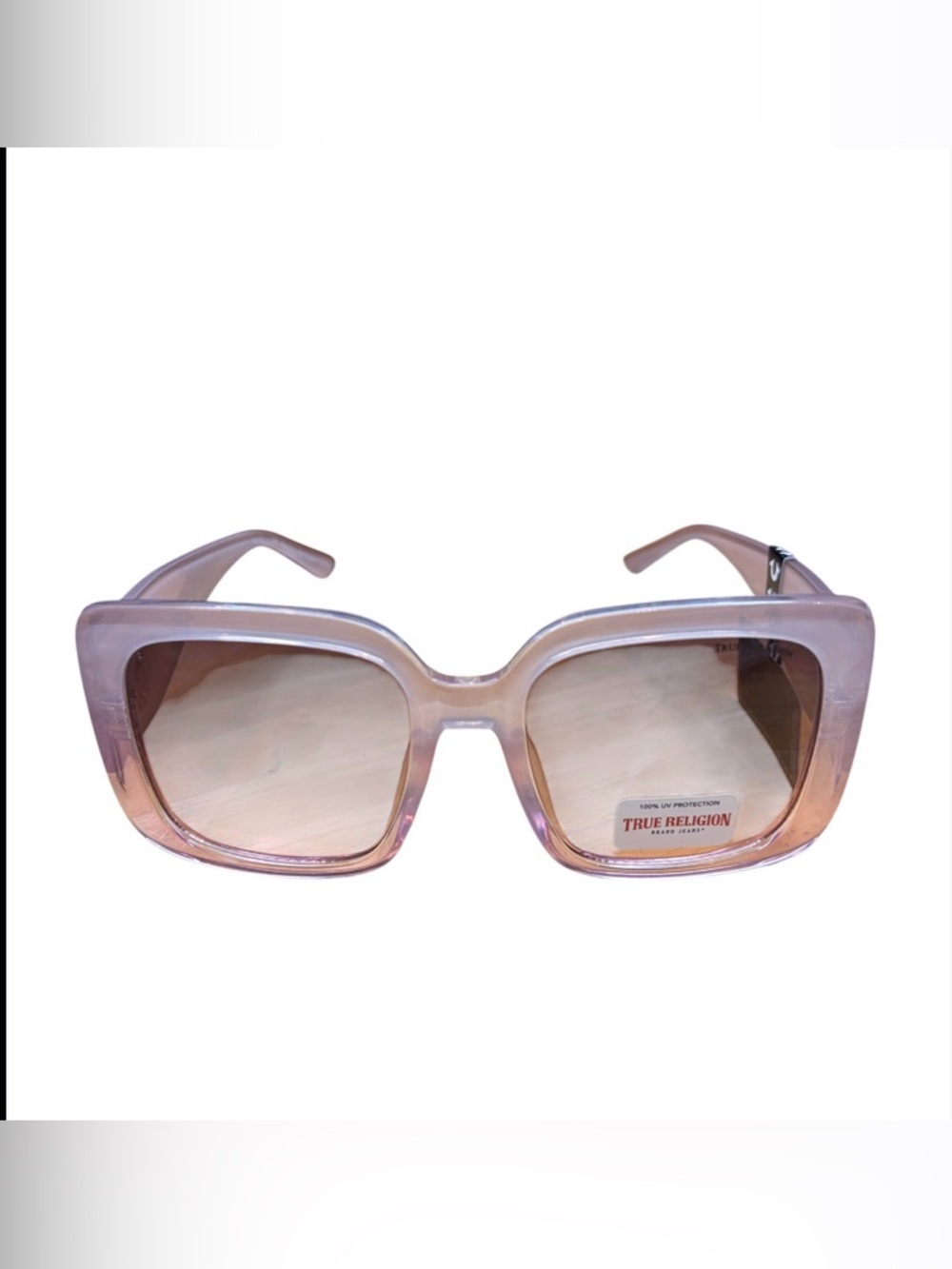 True Religion Women's PINK OMBRÉ Square Shape Oversized Sunglasses